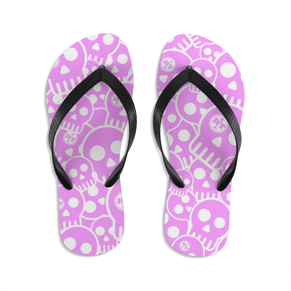 Pink Skulls – Unisex Flip-Flops
